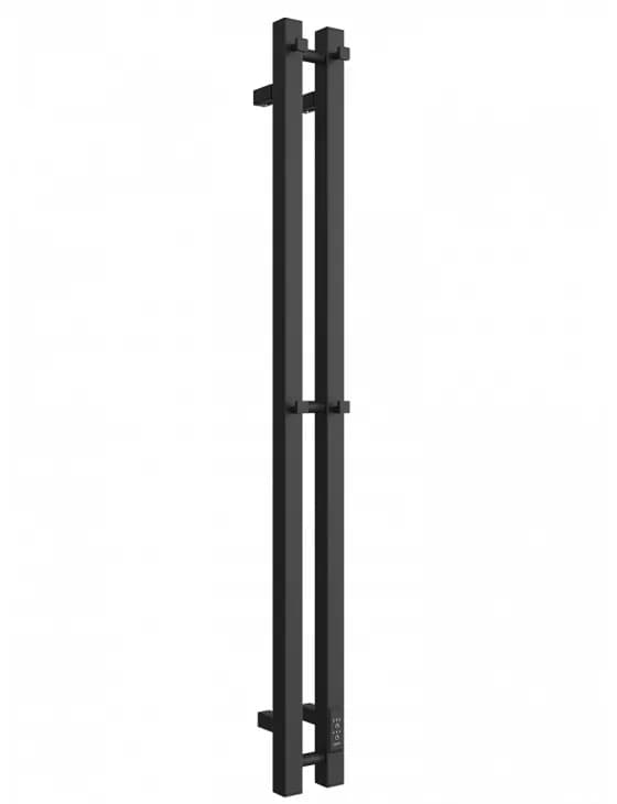 STOUT полотенцесушитель элекрический ROCK quadro 120*08 Черный матовый 2 опоры
