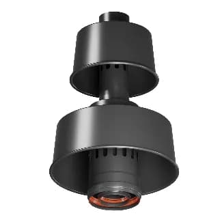 ROMMER RCA-8610-000001 Оголовок с ветрозащитой вертикальный конденсационный Ø60/100