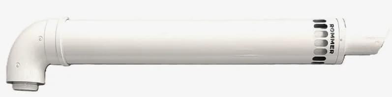 ROMMER INOX Line Комплект дымохода АНТИЛЕД УНИВЕРСАЛЬНЫЙ D60/100 традиционный коаксиальный, L 1250мм (раб. дл. 950мм)