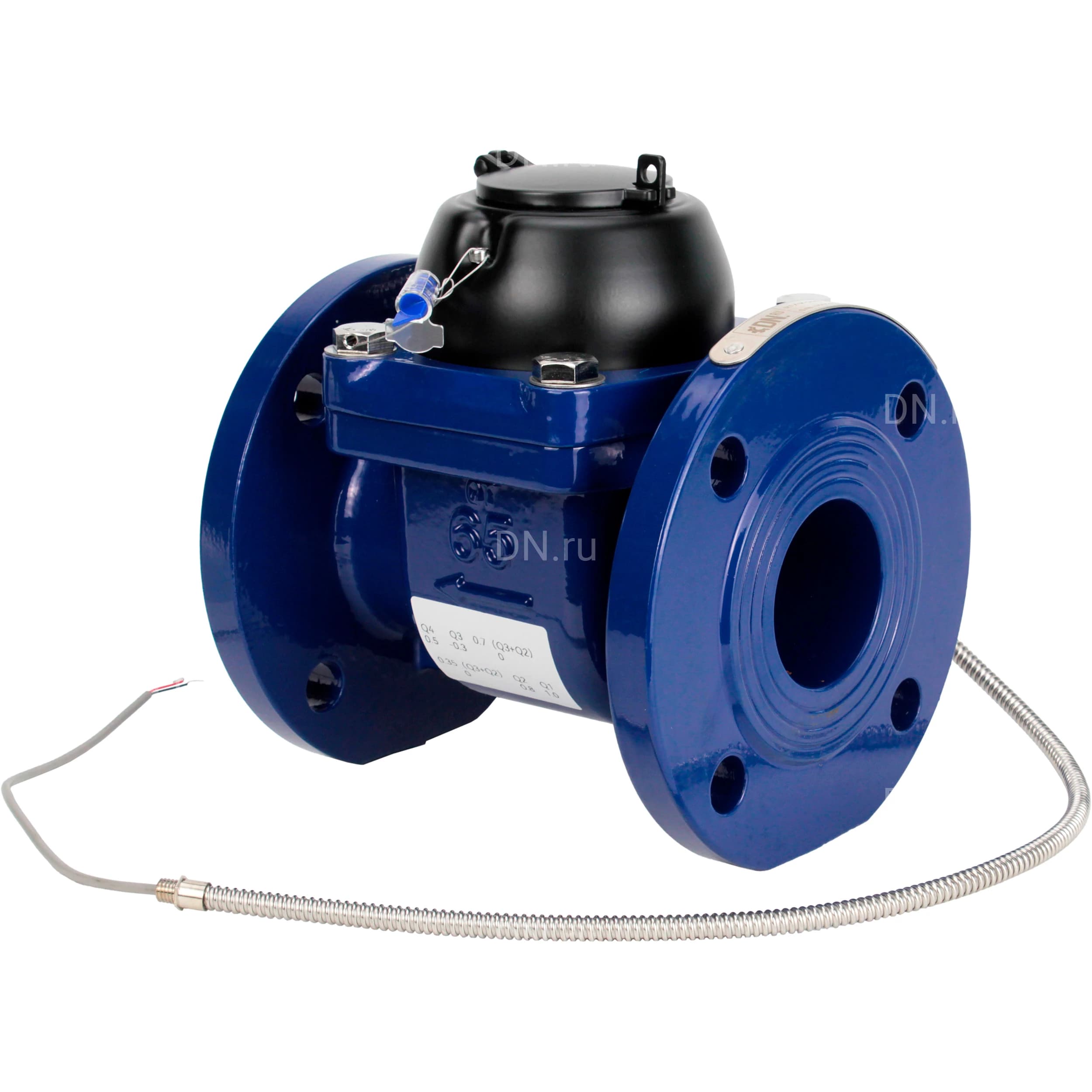 Счетчик холодной воды турбинный DN.ru MТХ1и Ду200 Ру16 с импульсным выходом, чугунный, фланцевый, L=350мм