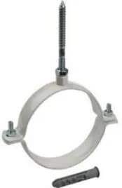 ROMMER RCA-0080-020111 Крепление к стене D80 белое металлическое (хомут)