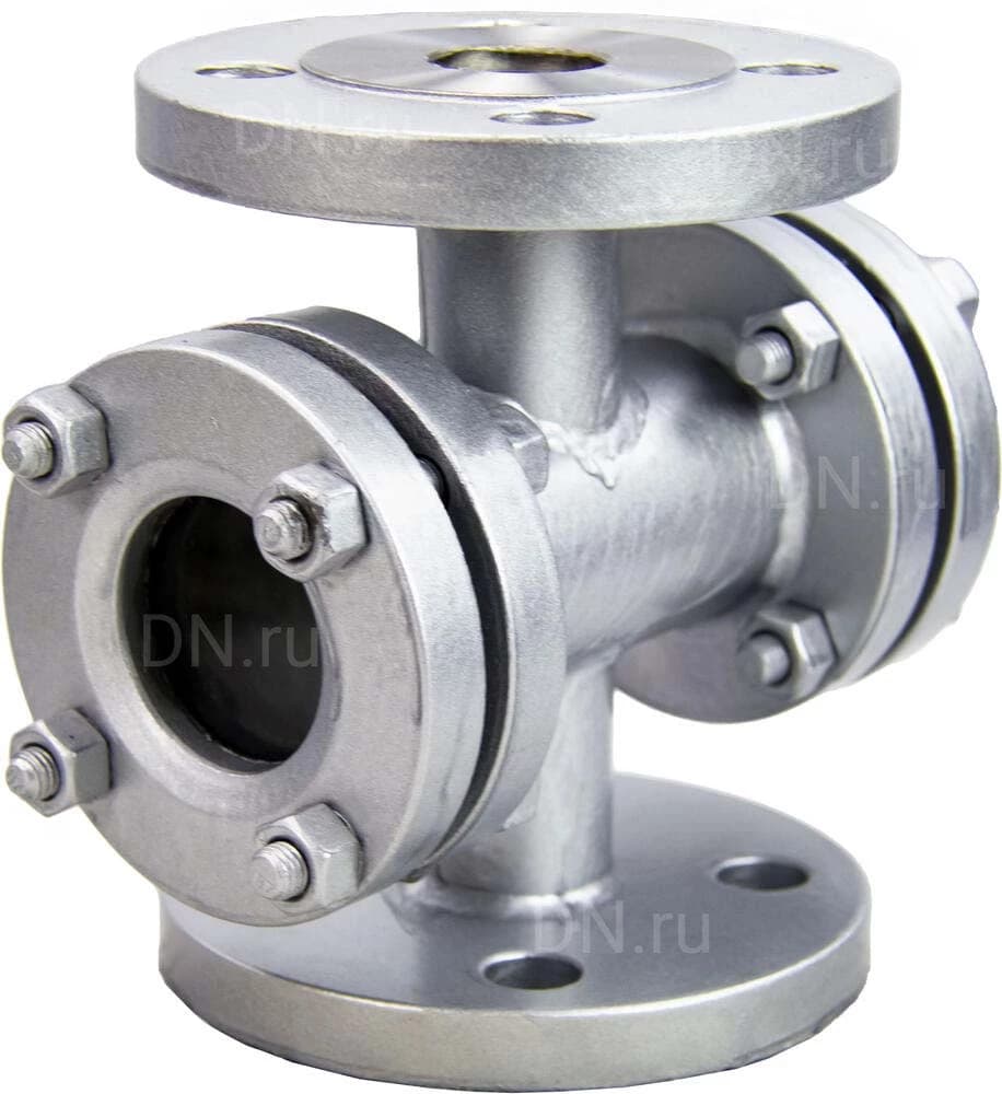 Стекло смотровое DN.ru SG2-34G-F тип В ГОСТ 21836-2021 Ду65 Ру16, углеродистая сталь, фланцевое